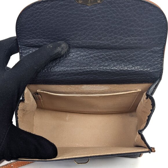 DOONEY & BOURKE USA All Weather Leather Mini Shoulder Bag - Navy Blue - Picture 10 of 14